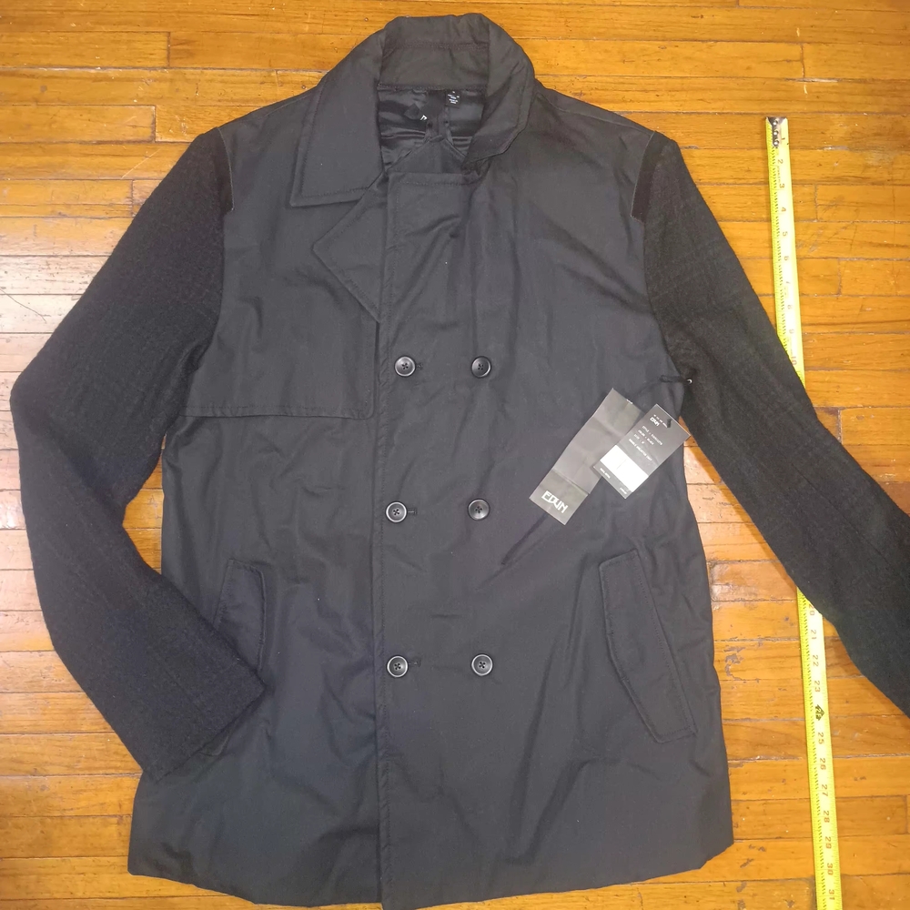 Men's Black Double-Breasted Jacket